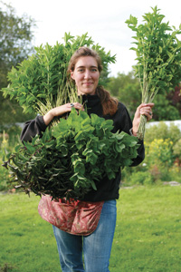 Erin with Herbs